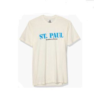 Marky G Apparel Men's 6410- ST. PAUL Printed T-shirt - NATURAL- SIZE MEDIUM NEW